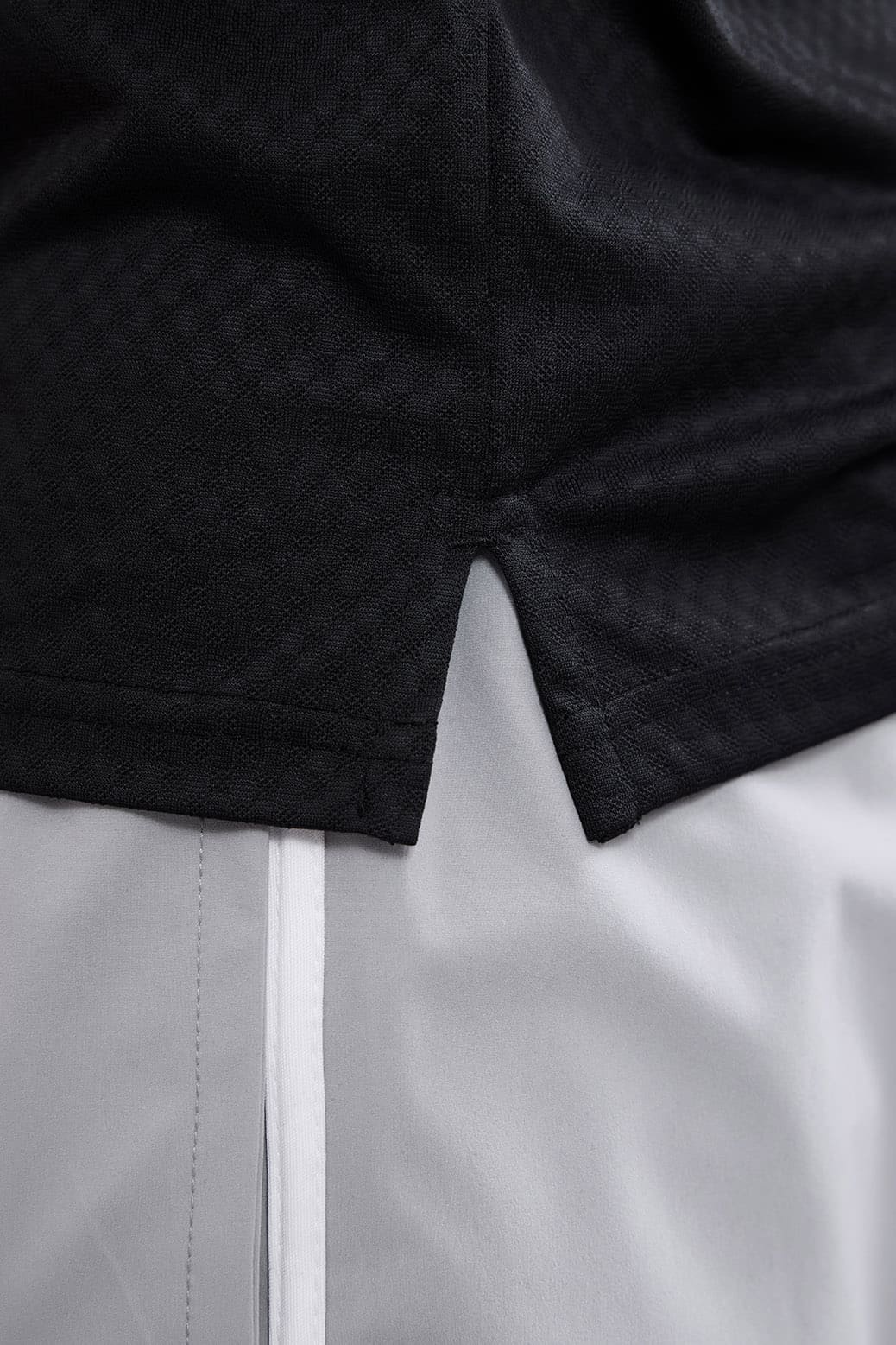 Wave Polo T-shirt Black - Image 5