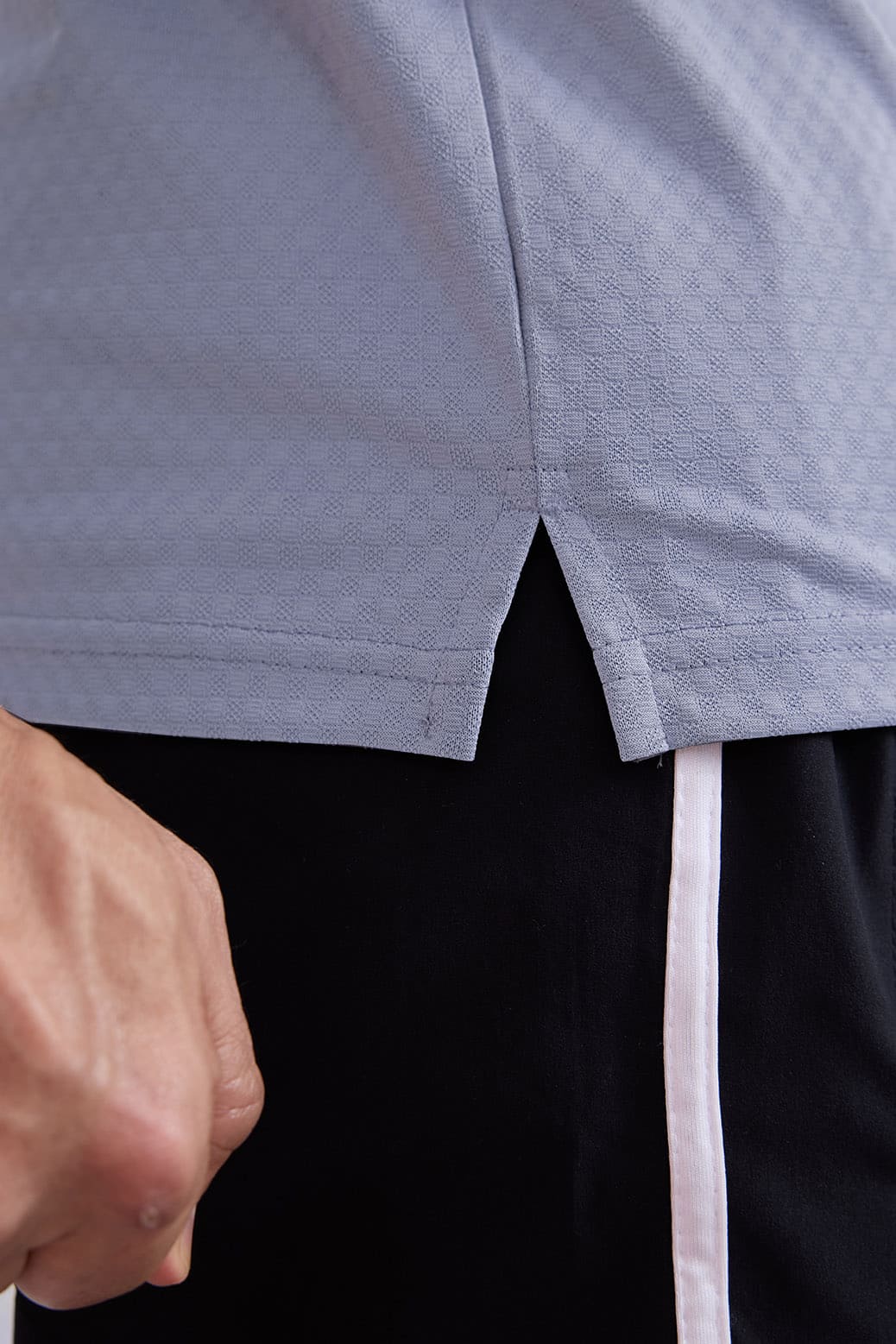 Wave Polo T-shirt Grey - Image 4
