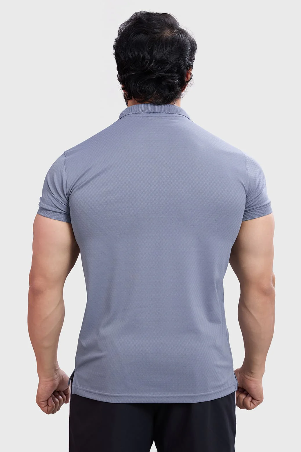Wave Polo T-shirt Grey - Image 5