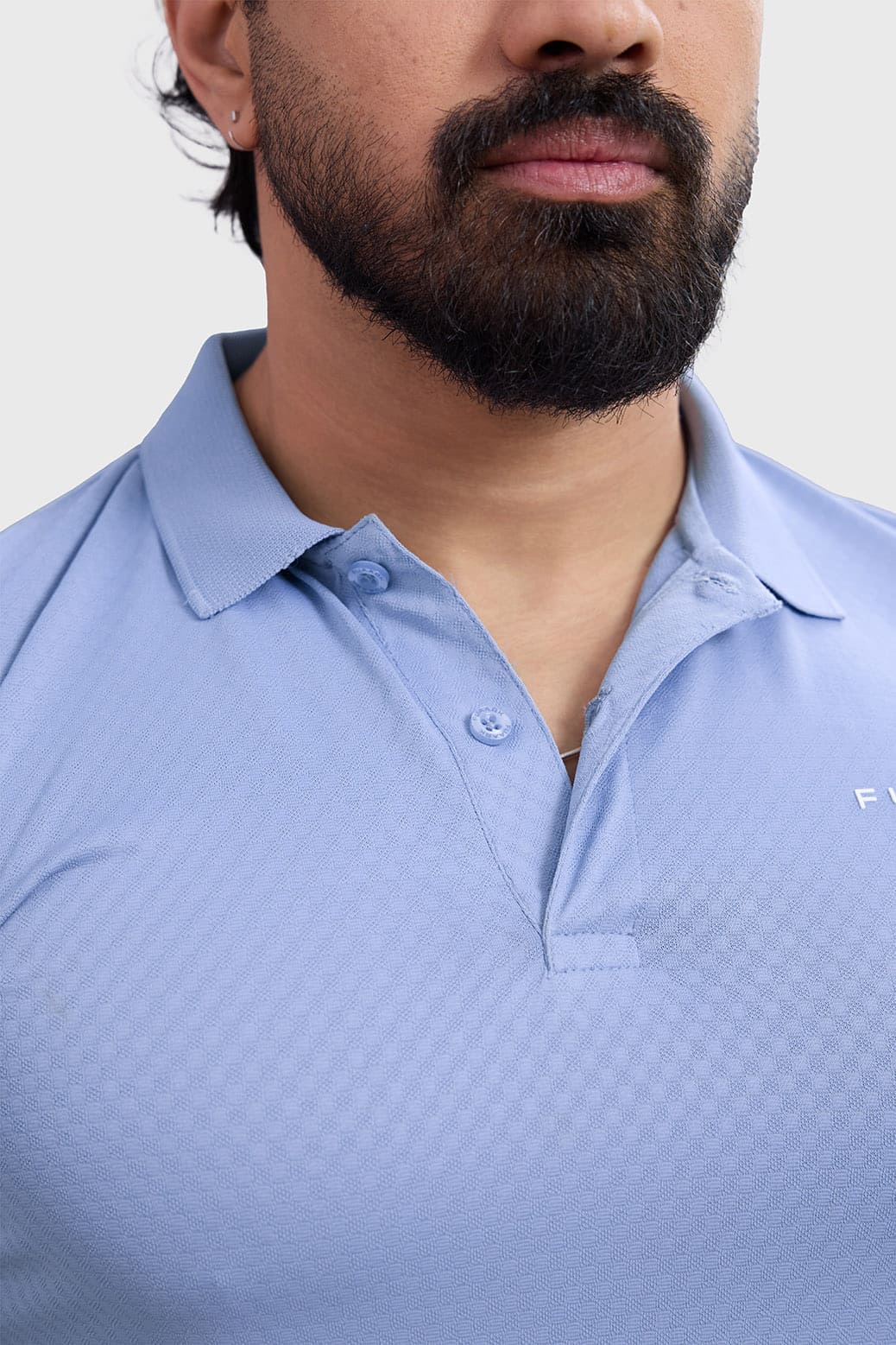 Wave Polo T-shirt Light Blue - Image 4