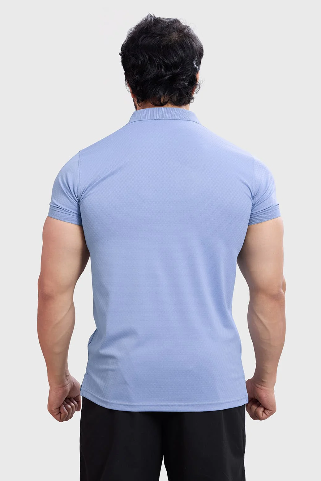 Wave Polo T-shirt Light Blue - Image 7
